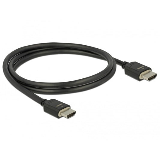 DeLOCK Ultra High Speed HDMI-Kabel 48 Gbps 8K 60Hz (schwarz, 1 Meter)