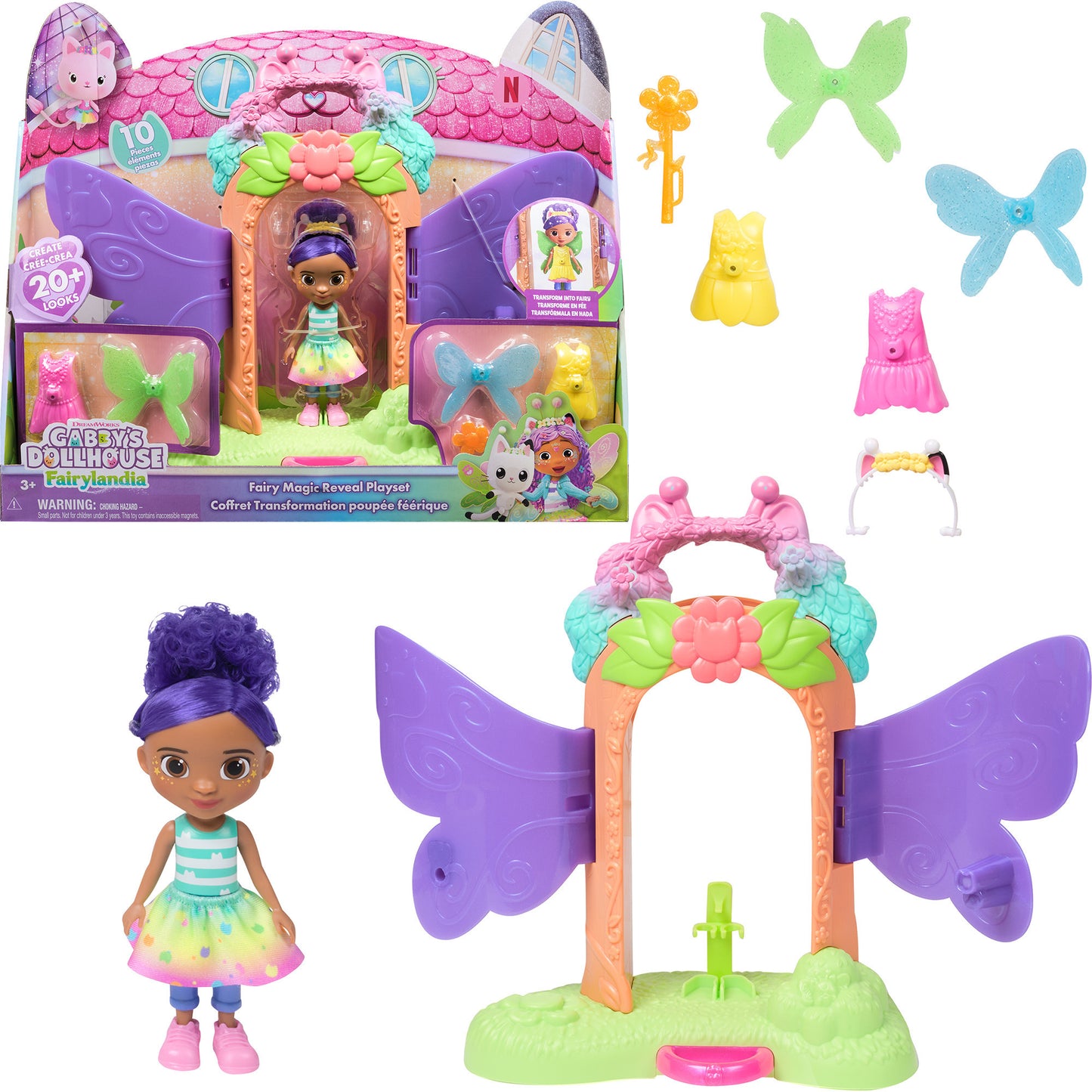 Gabby's Dollhouse Fairylandia - Fairy Magic Reveal Spielset, Spielgebäude