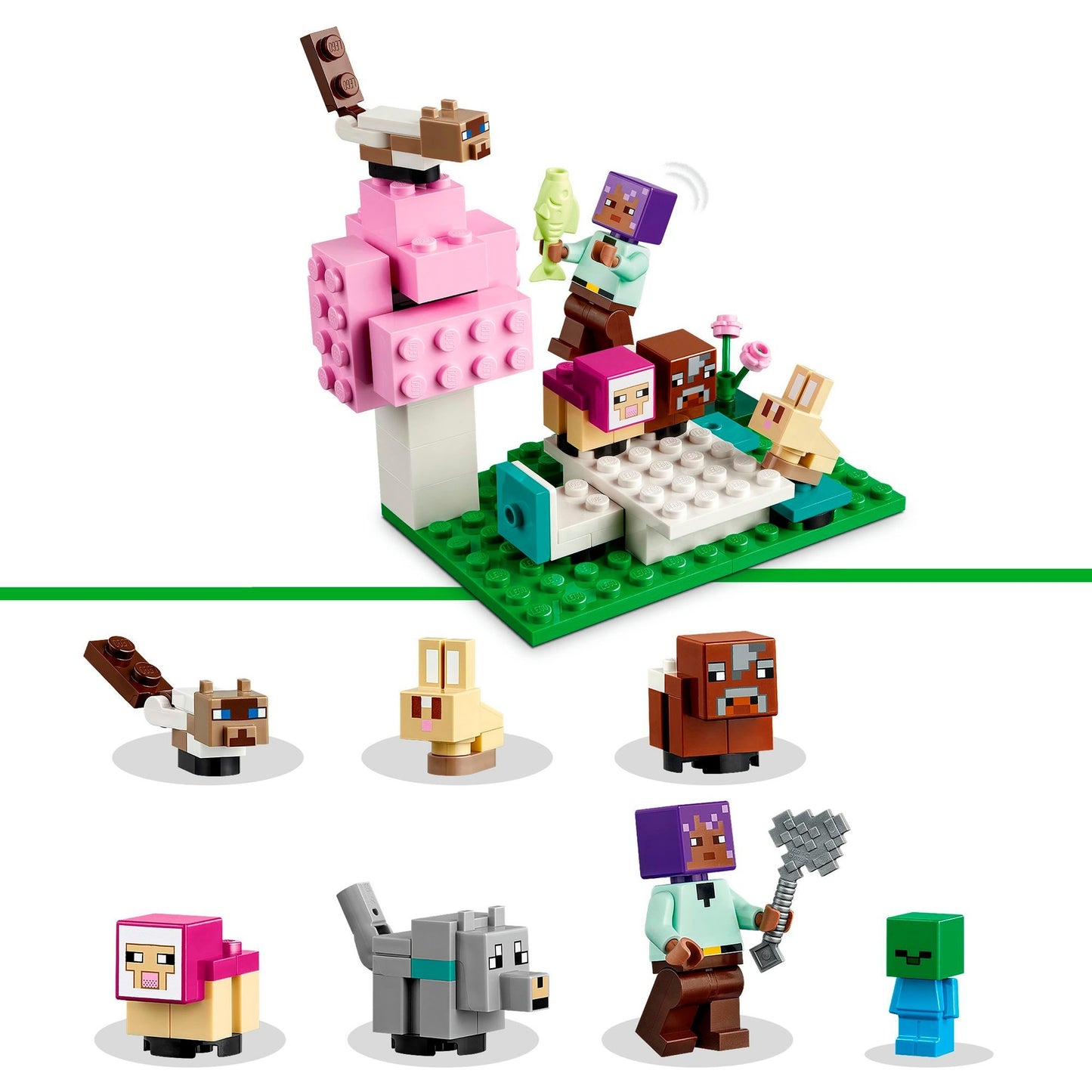 LEGO 21253 Minecraft Das Tierheim, Konstruktionsspielzeug