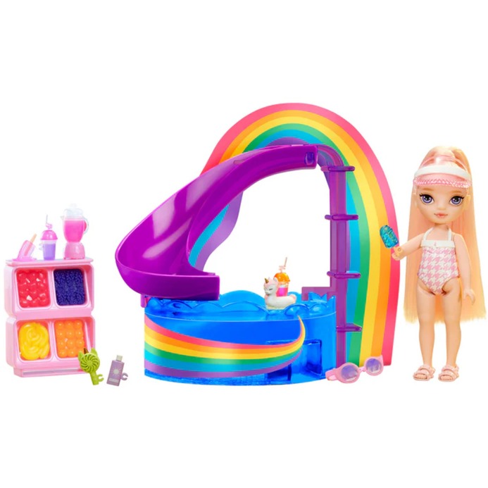 Rainbow High Little - Pool Day with Blush Spielset, Spielfigur