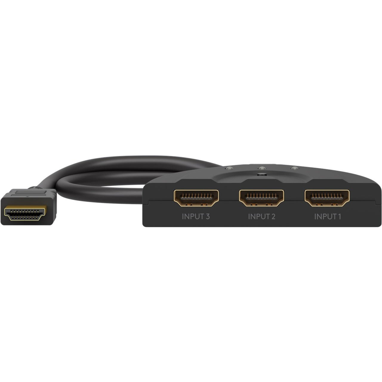 Goobay HDMI-Umschaltbox 3 auf 1 (4K @ 60Hz), HDMI Switch (schwarz, 55cm Kabel)