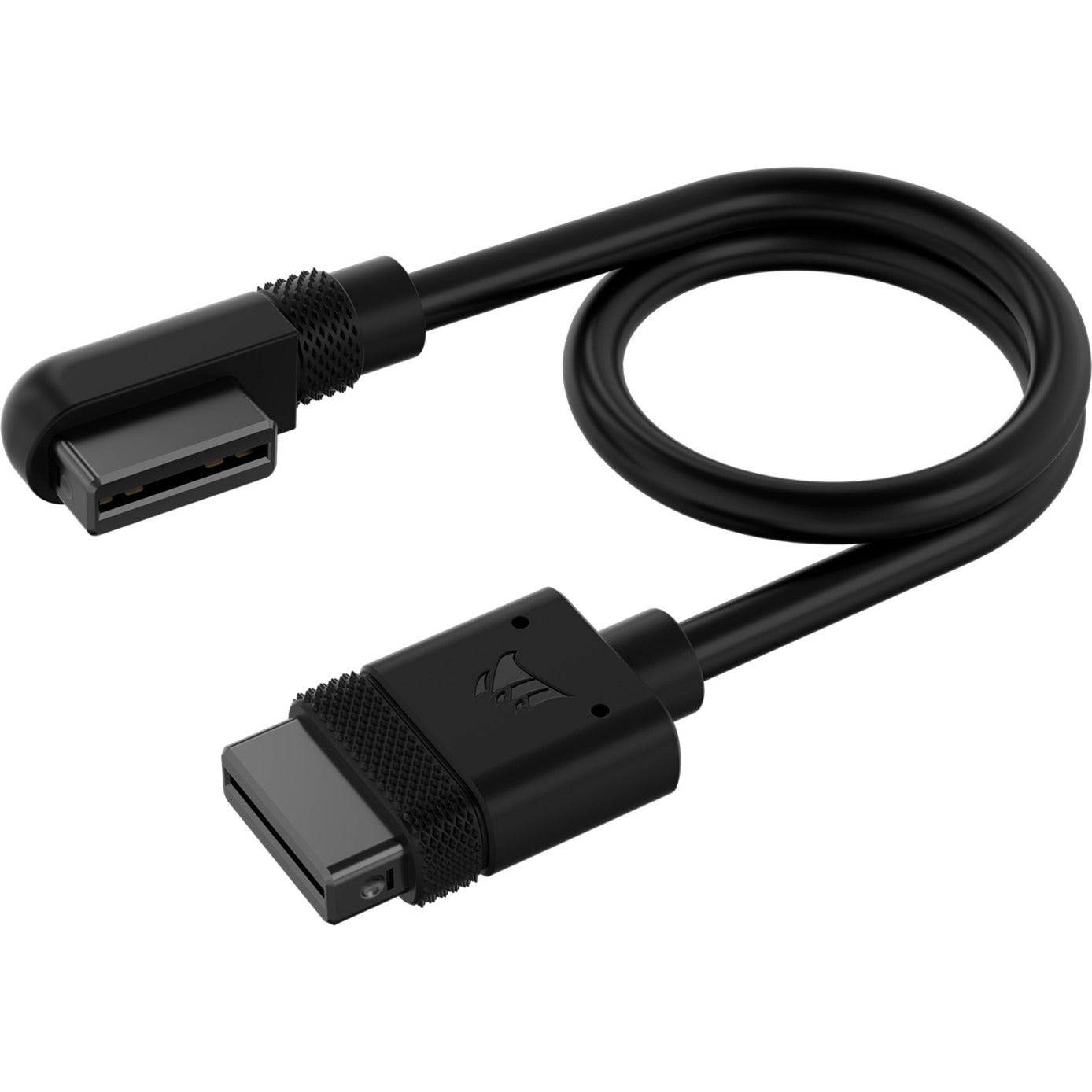 Corsair iCUE LINK Slim-Kabel, 200mm, 90° abgewinkelt (schwarz, 2 Stück)