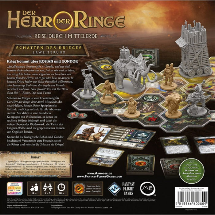 Asmodee Der Herr der Ringe - Reise durch Mittelerde: Schatten des Krieges, Brettspiel