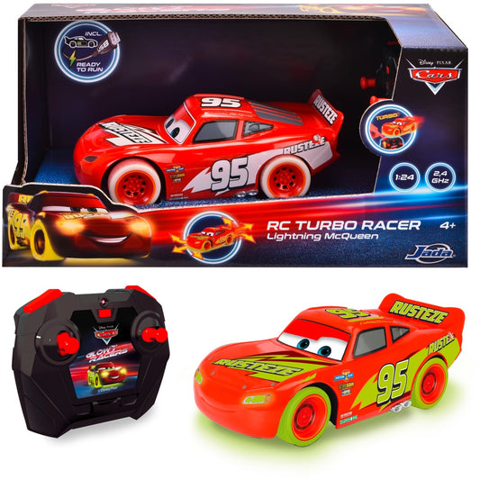 Dickie RC Cars Glow Racers - Lightning McQueen (17 cm, 2,4 GHz)