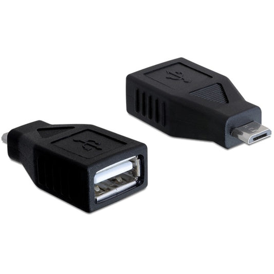 DeLOCK USB 2.0 Adapter, Micro-USB Stecker > USB-A Buchse (schwarz)