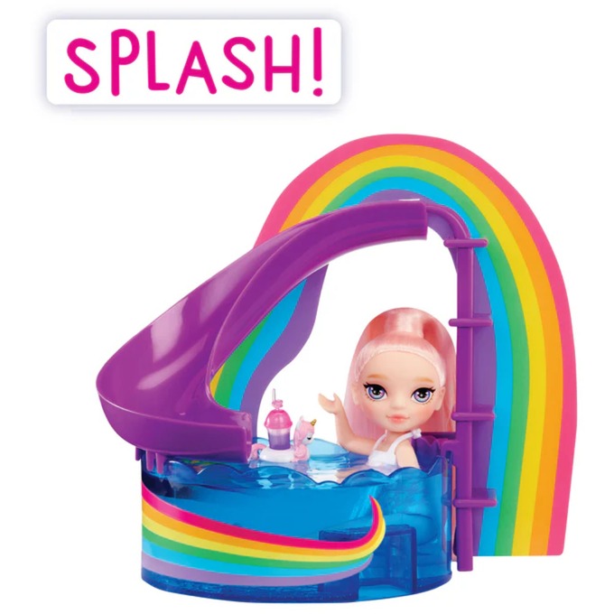 Rainbow High Little - Pool Day with Blush Spielset, Spielfigur