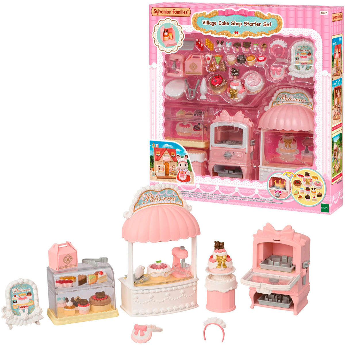 Sylvanian Families - Dorfkonditorei Set für Starter Haus, Konstruktionsspielzeug