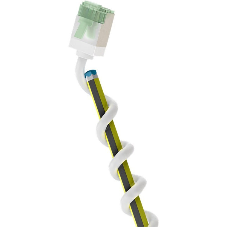 Goobay Ultraflexibles Cat.8.1 Patchkabel slim, U/FTP (weiss, 3 Meter, extrakurze Stecker)