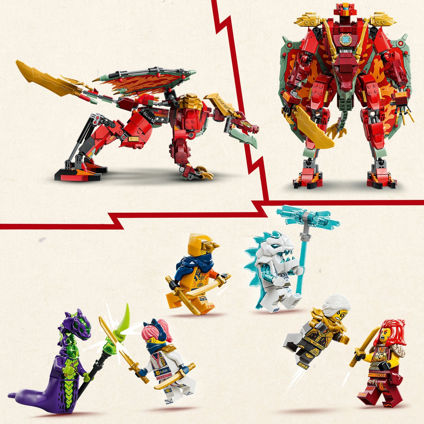 71868 Ninjago Wyldfyres Drachenmech, Konstruktionsspielzeug
