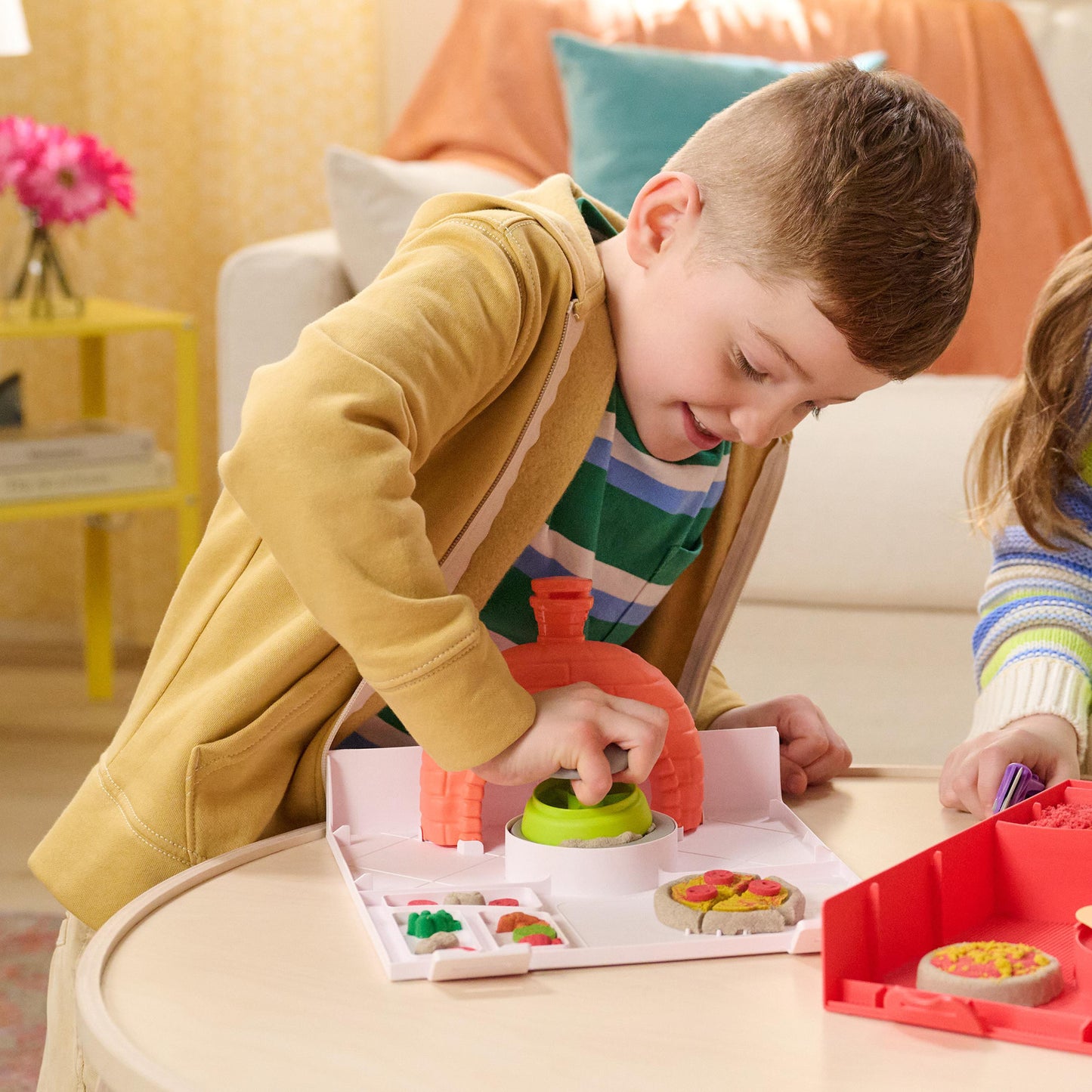 Kinetic Sand - Squish Pizza Set, Spielsand