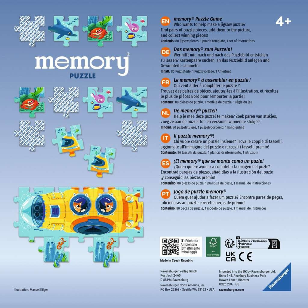 memory Puzzle Unterwasserwelt, Brettspiel