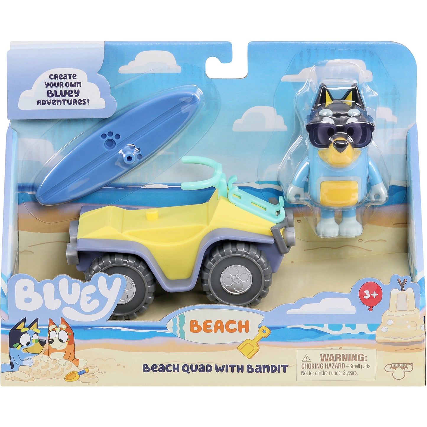Bluey Vehicle & Figure - Beach Quad, Spielfahrzeug