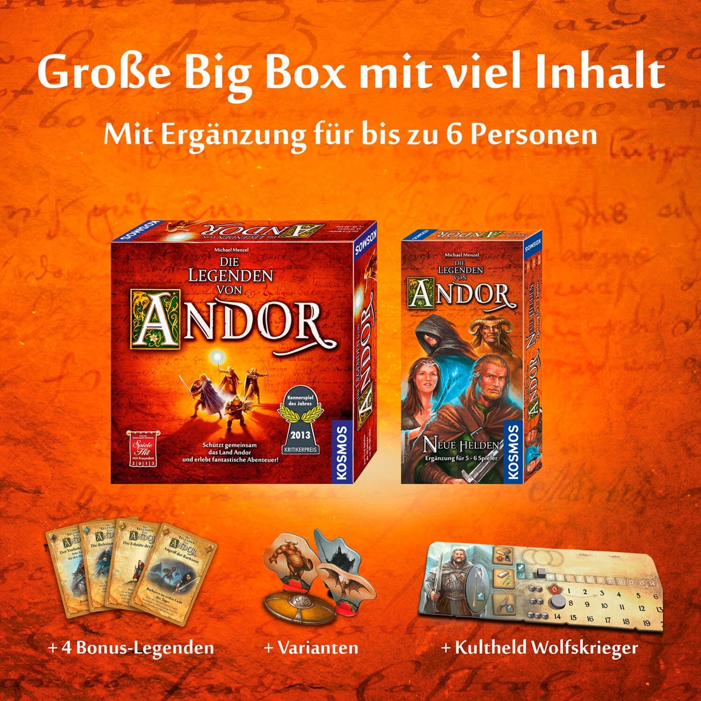 KOSMOS Die Legenden von Andor - Big Box, Brettspiel