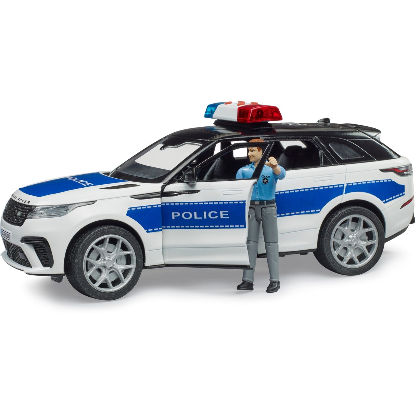 BRUDER Range Rover Velar Polizeifahrzeug mit Polizist (inkl. Light + Sound Modul)