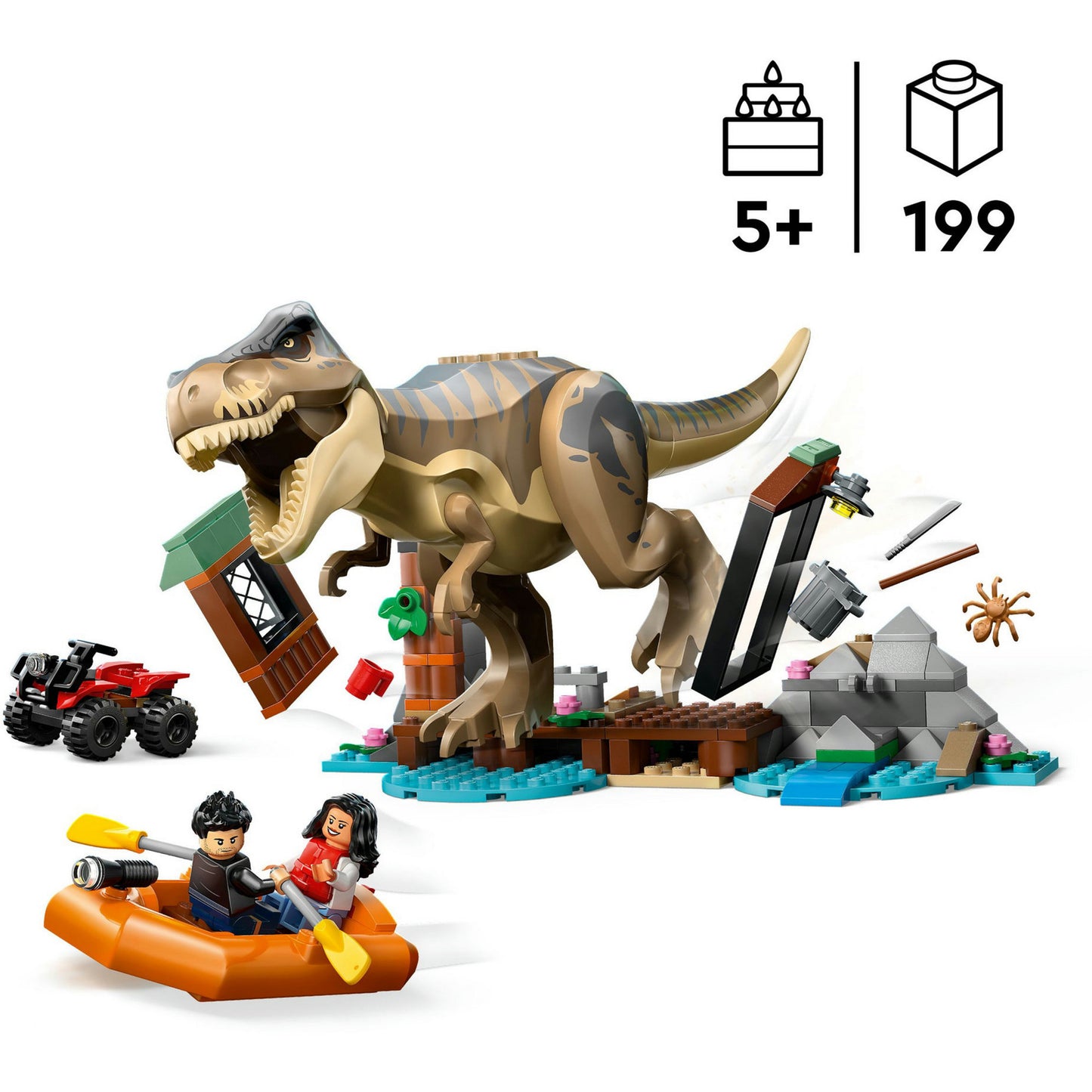 76975 Jurassic World Flucht vor dem T.Rex, Konstruktionsspielzeug