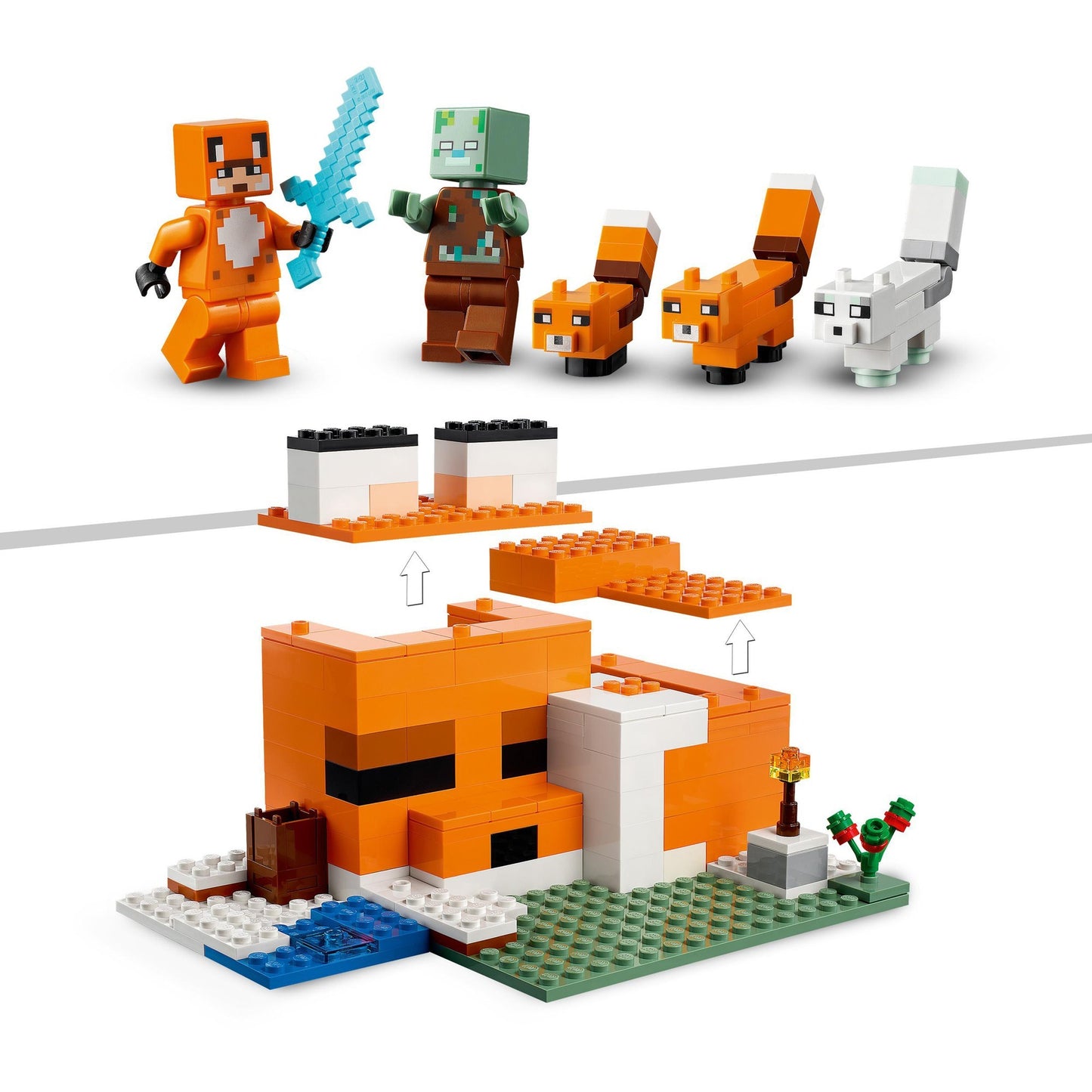 LEGO 21178 Minecraft Die Fuchs-Lodge, Konstruktionsspielzeug