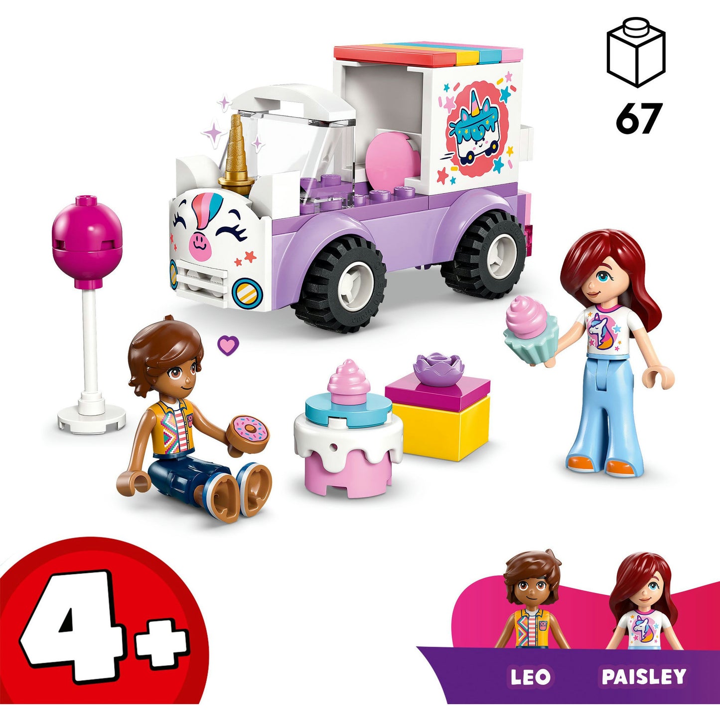 42675 Friends Einhorn-Kuchenlieferwagen, Konstruktionsspielzeug