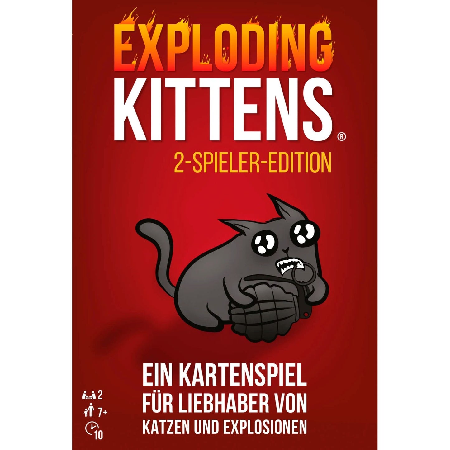 Asmodee Exploding Kittens - 2-Spieler-Edition, Kartenspiel