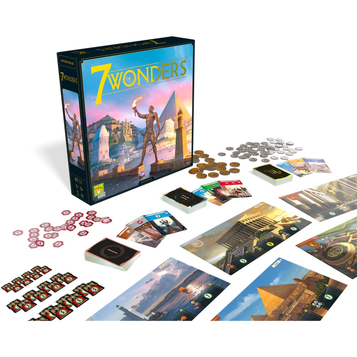 Asmodee 7 Wonders - Grundspiel - neues Design, Brettspiel