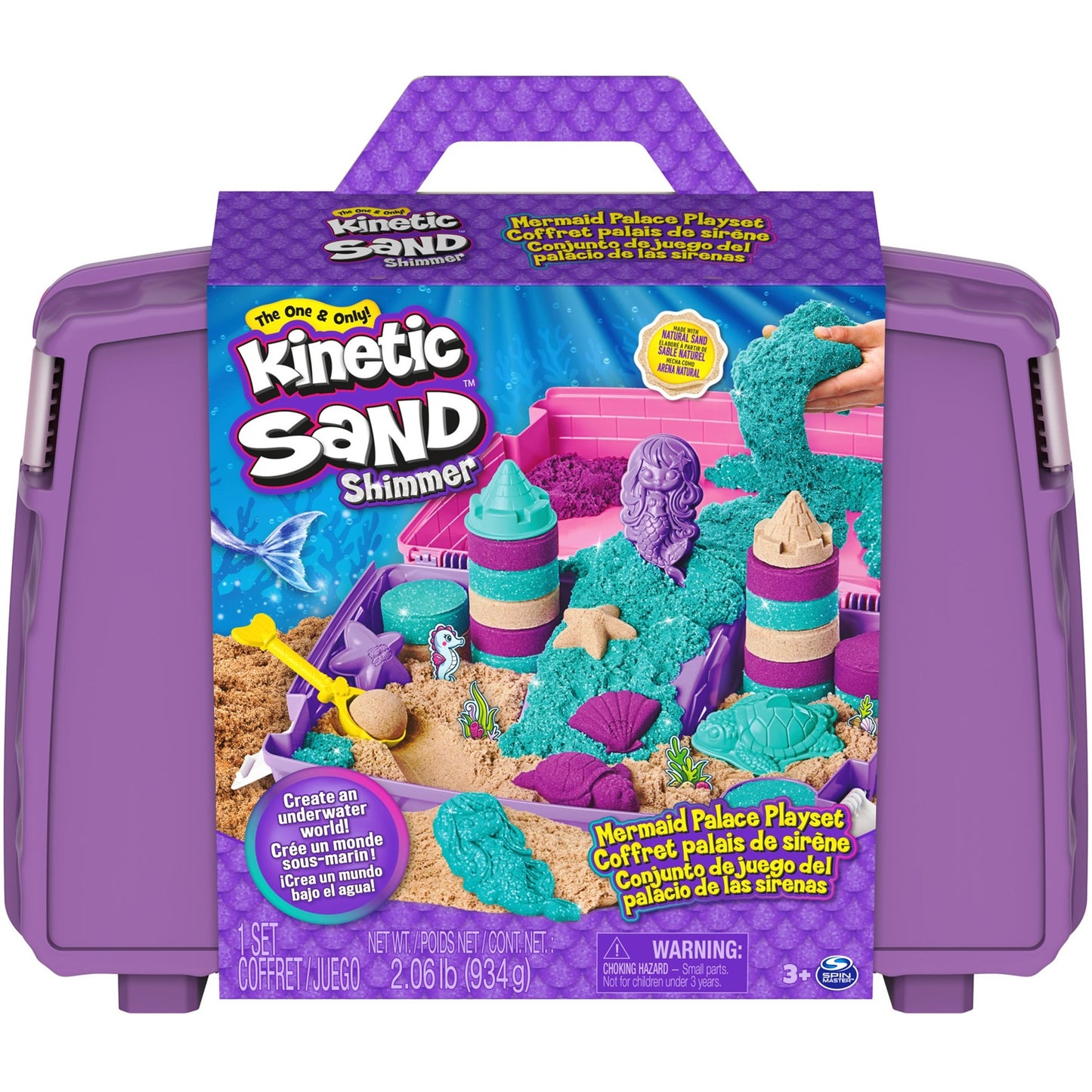 Spin Master Kinetic Sand - Meerjungfrauen Koffer, Spielsand
