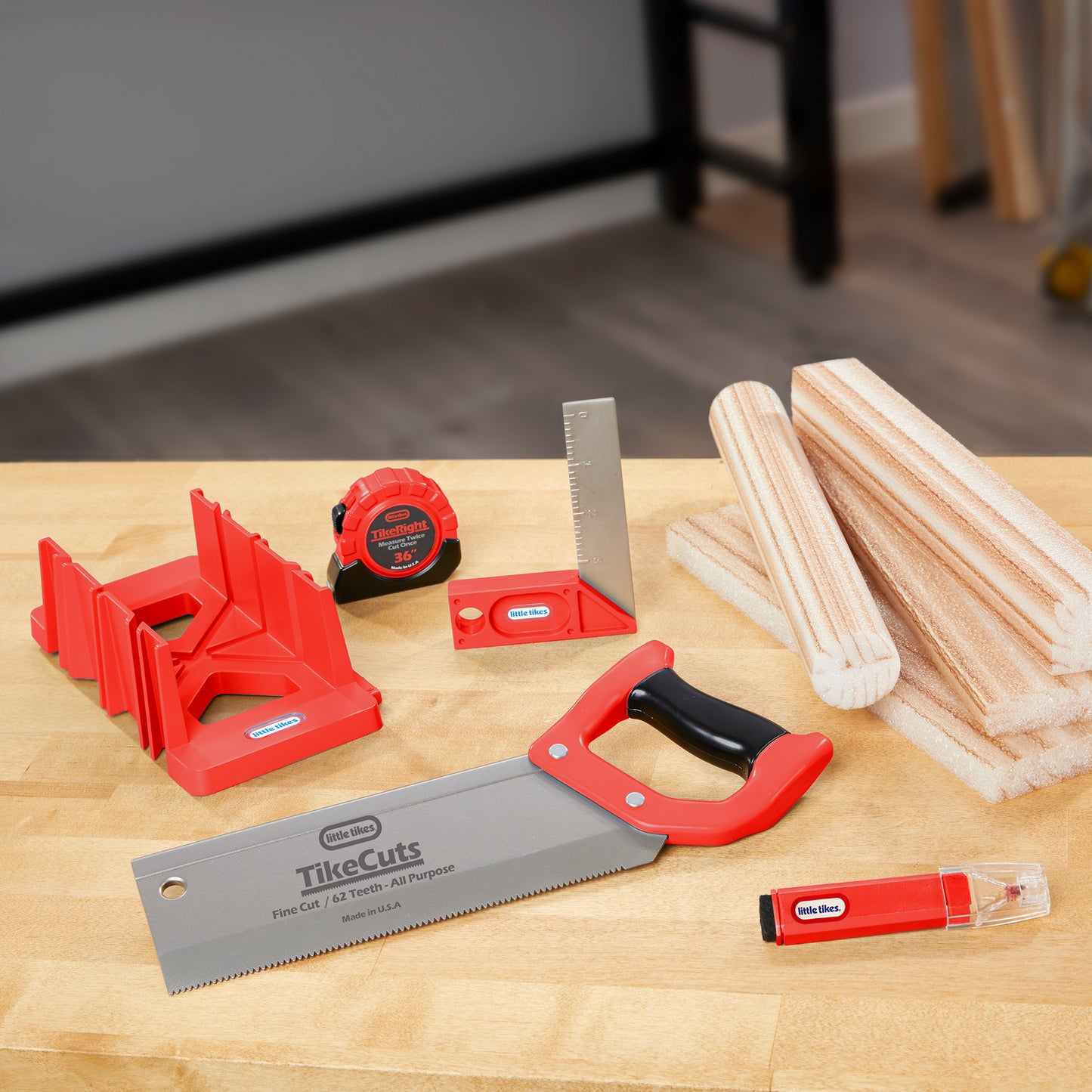 Litte Tikes Creative Construction - Mess- und Schneide-Set, Kinderwerkzeug