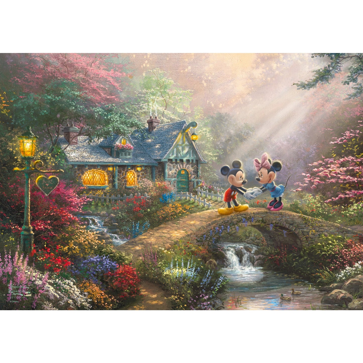 Schmidt Spiele Thomas Kinkade Studios: Mickey & Minnie in der Nostalgie Metalldose (500 Teile)