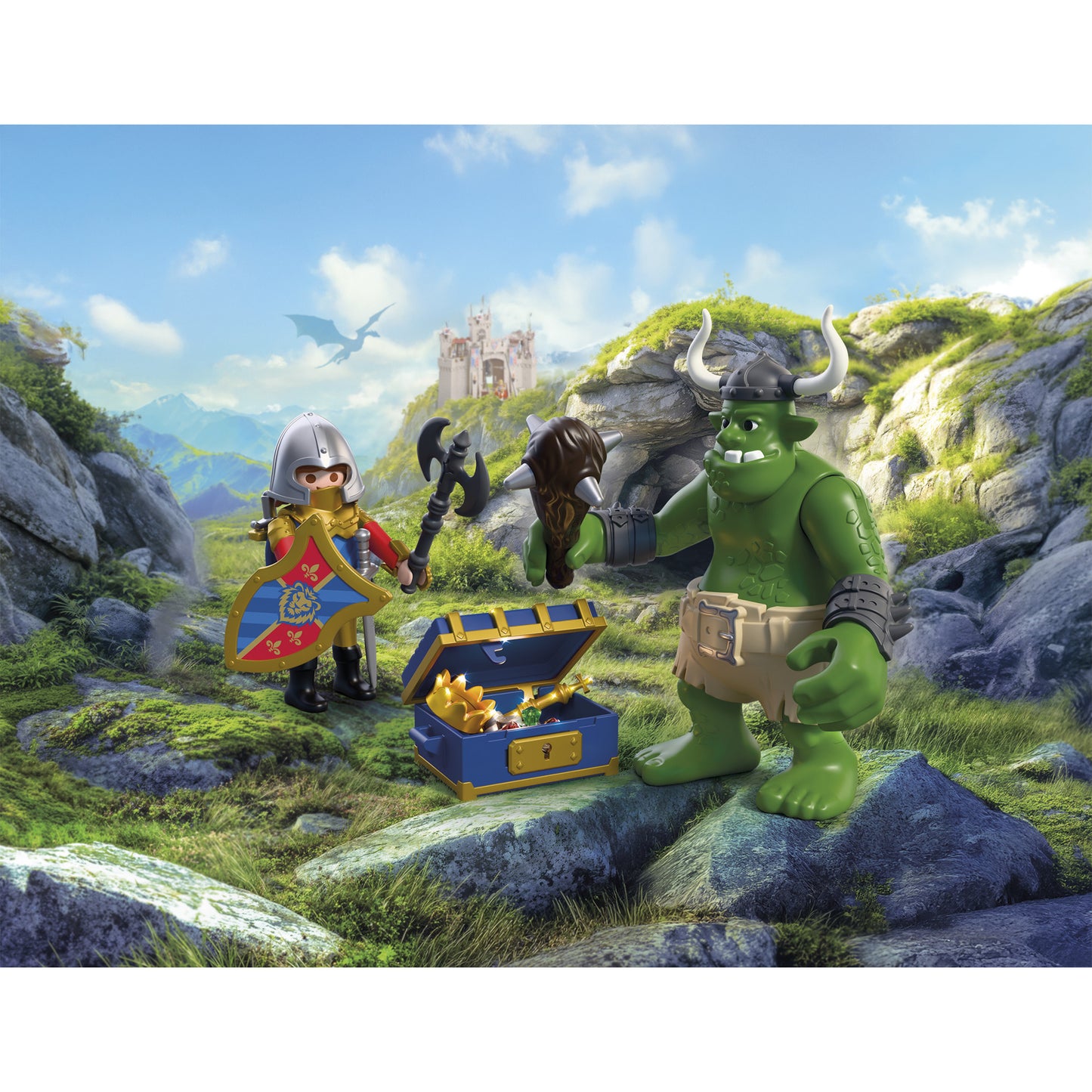 72116 Knights Troll mit Löwenritterschatz, Konstruktionsspielzeug