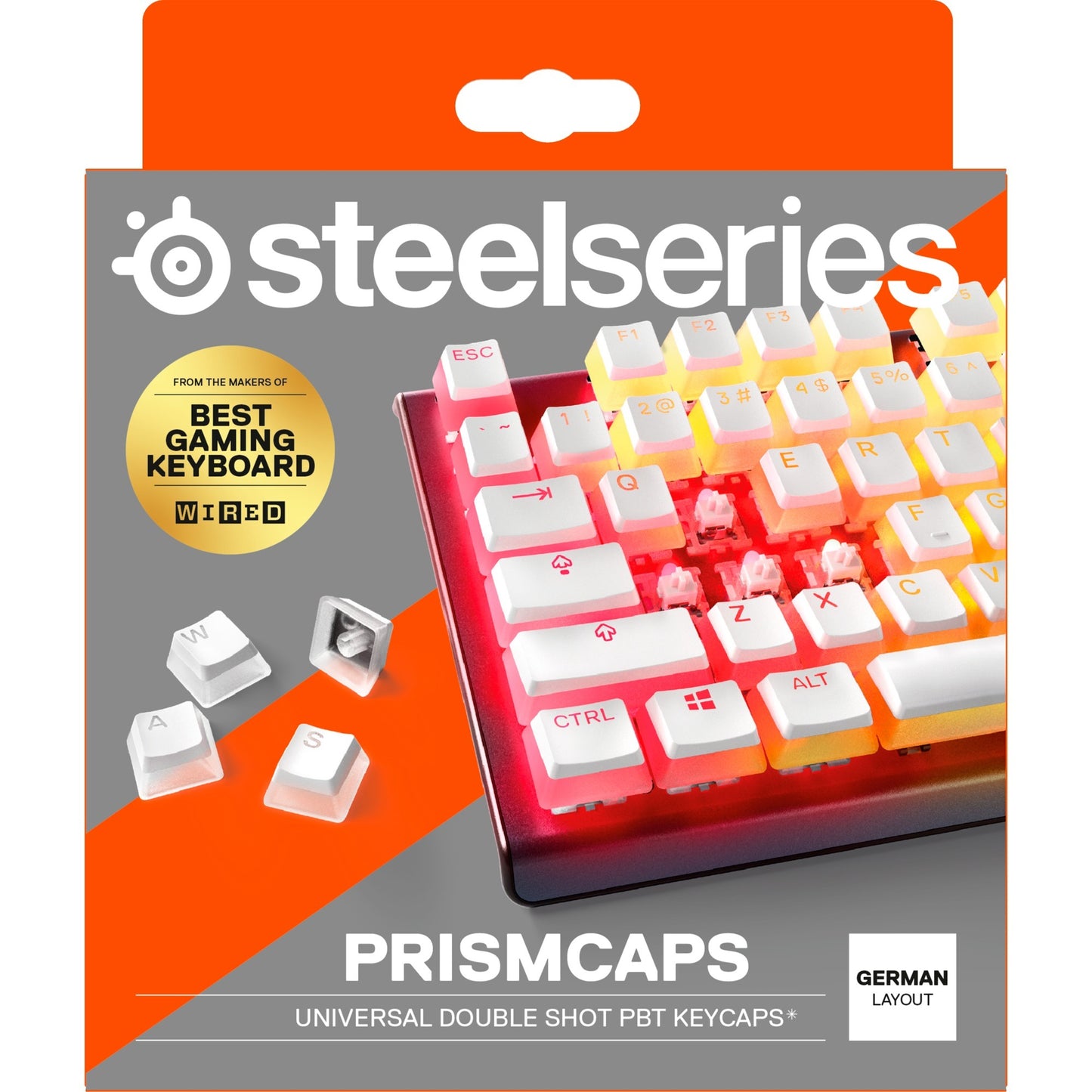 Steelseries PrismCaps (weiss/transparent, DE-Layout)