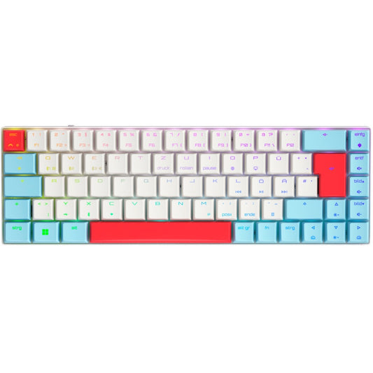 Cherry MX-LP 2.1 Compact Wireless (weiss/mehrfarbig, DE-Layout, Cherry MX Low Profile RGB Speed)
