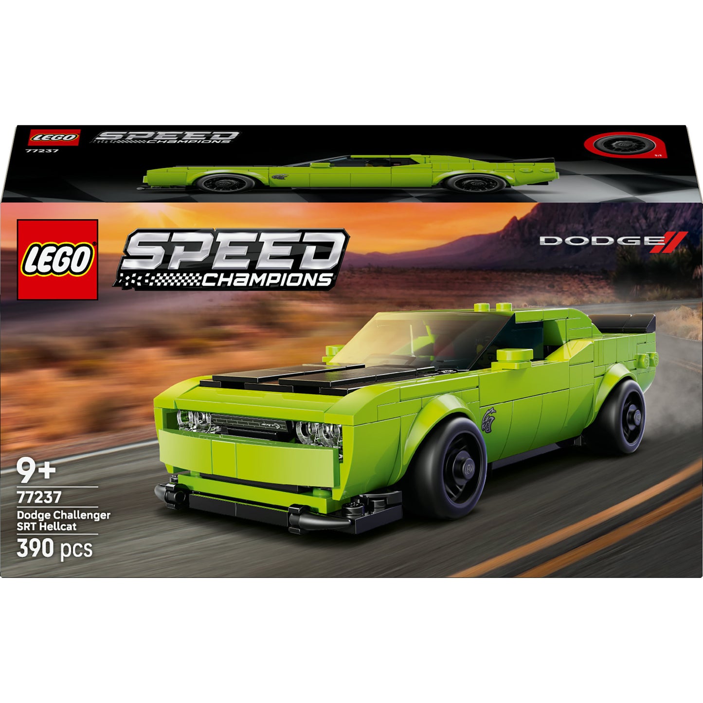 77237 Speed Champions Dodge Challenger SRT Hellcat Sportwagen, Konstruktionsspielzeug