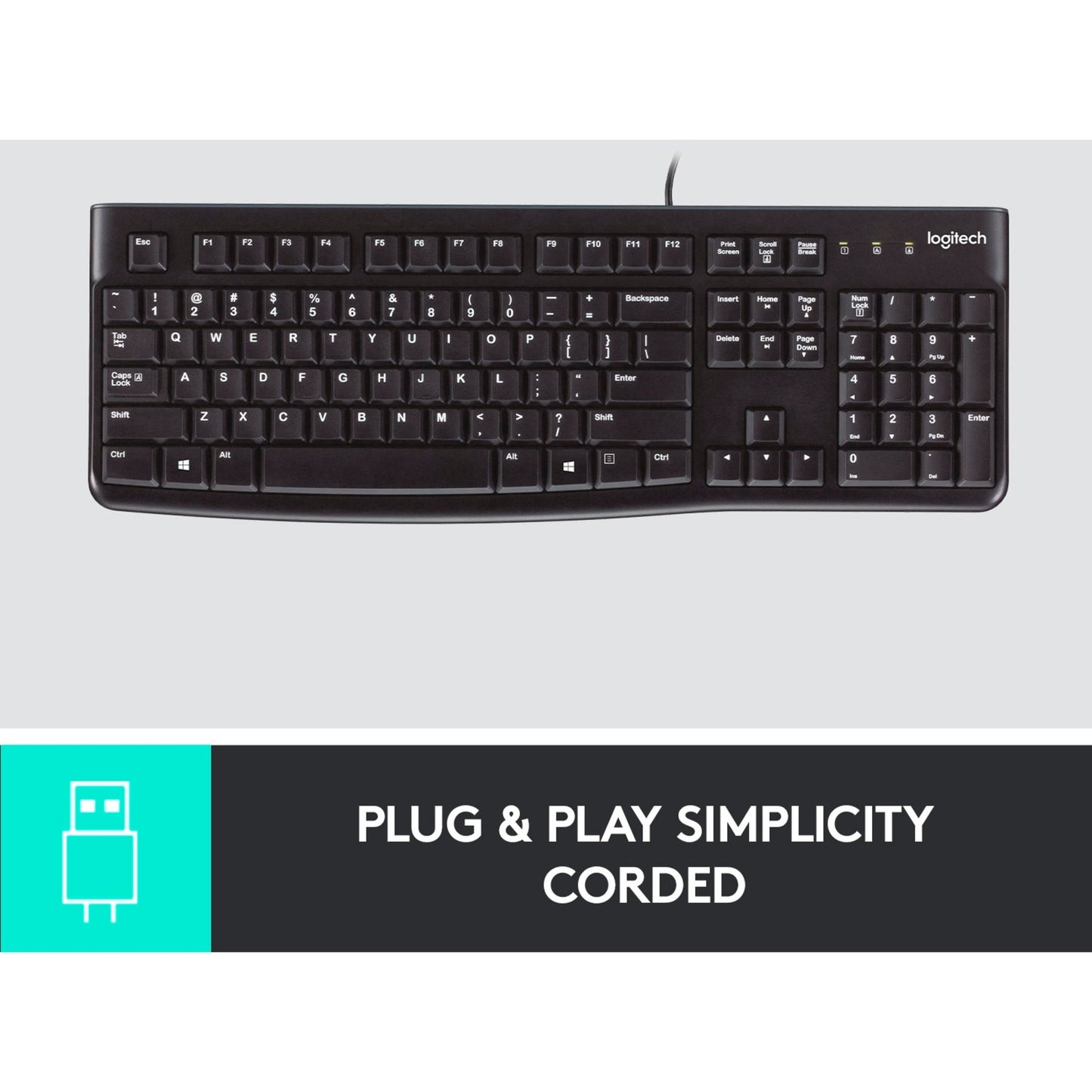 Logitech Keyboard K120 (schwarz, DE-Layout)