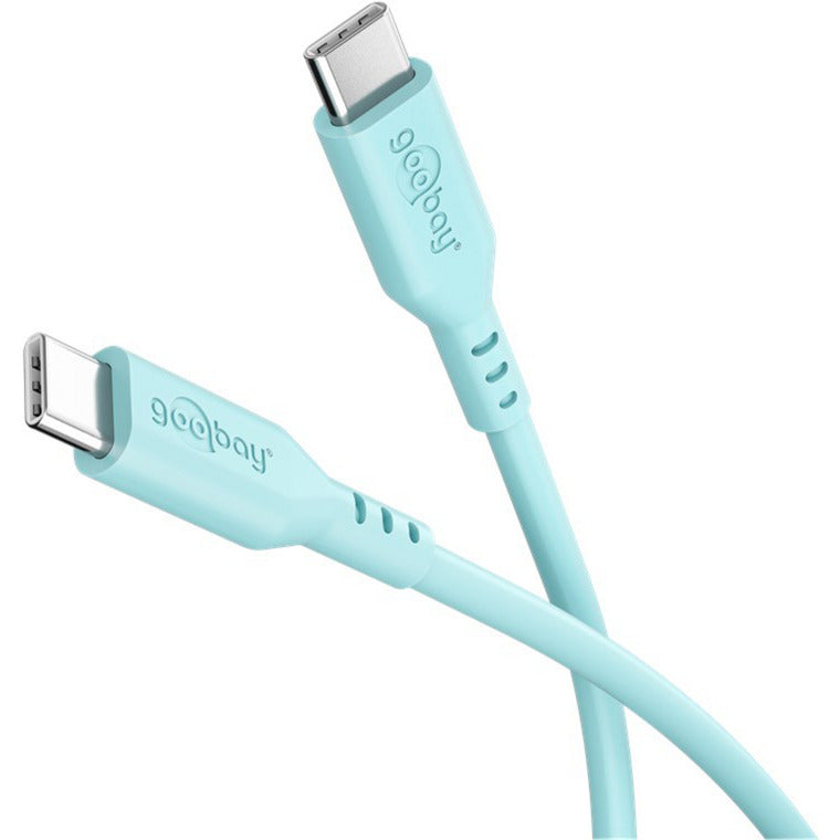 USB 2.0 Silikonkabel türkis, USB-C Stecker > USB-C Stecker