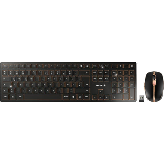 Cherry DW 9100 SLIM (schwarz/bronze, DE-Layout, Cherry SX-Scherentechnologie)