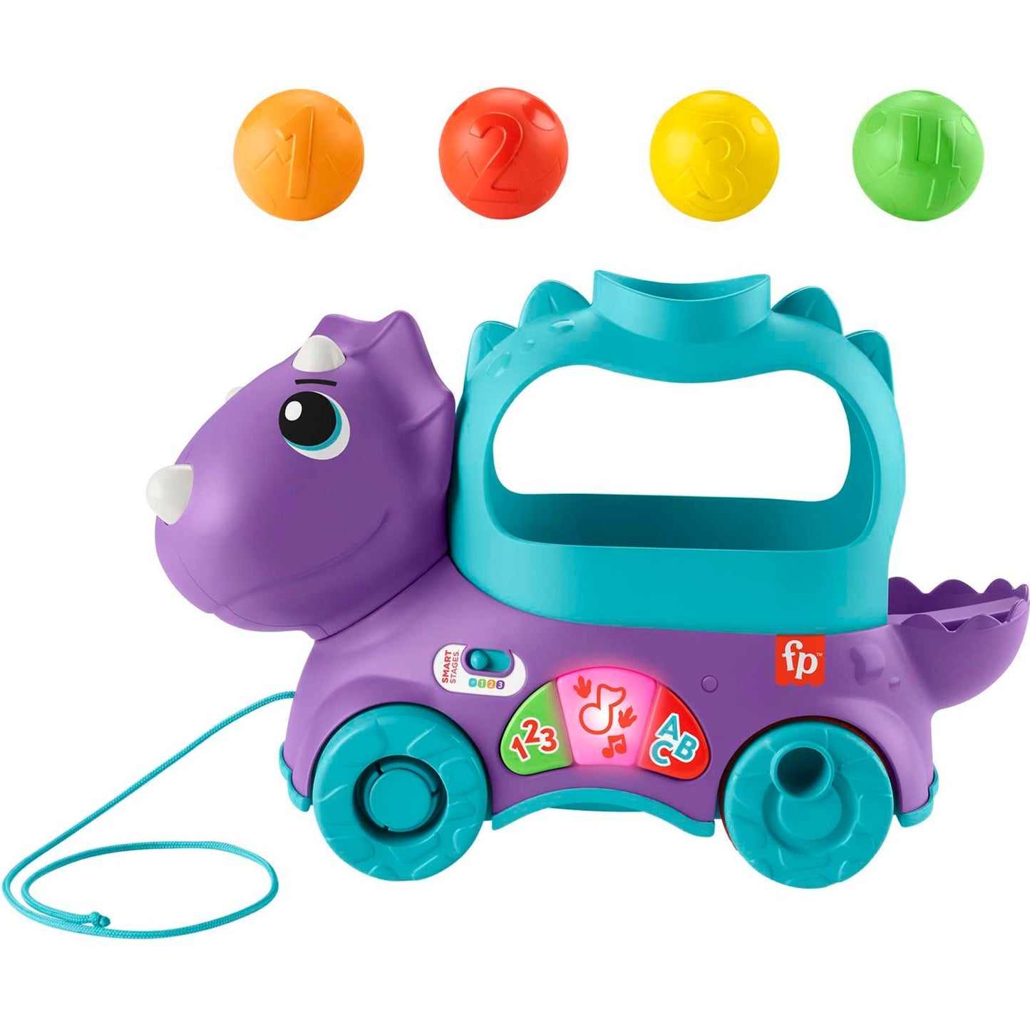 Fisher-Price Bällespaß Nachzieh-Dino, Geschicklichkeitsspiel