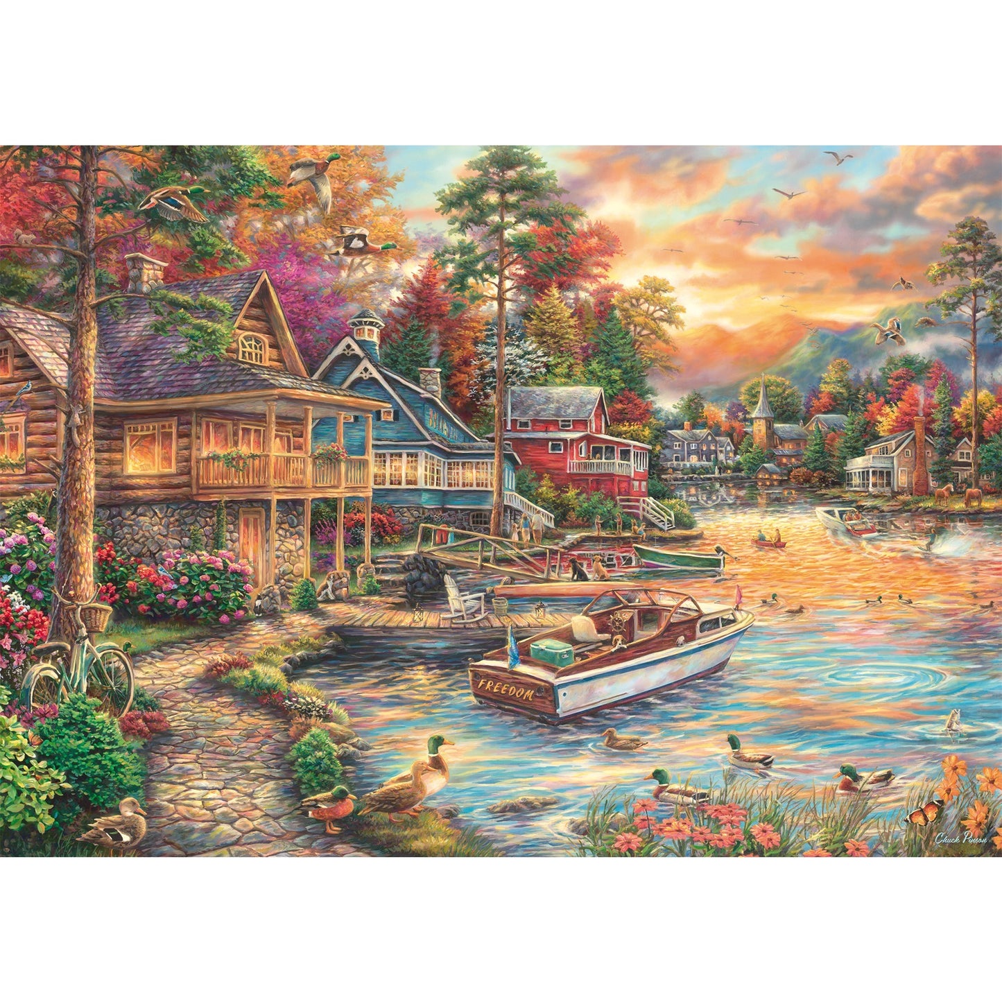Chuck Pinson: Ufer im Abendgold, Puzzle