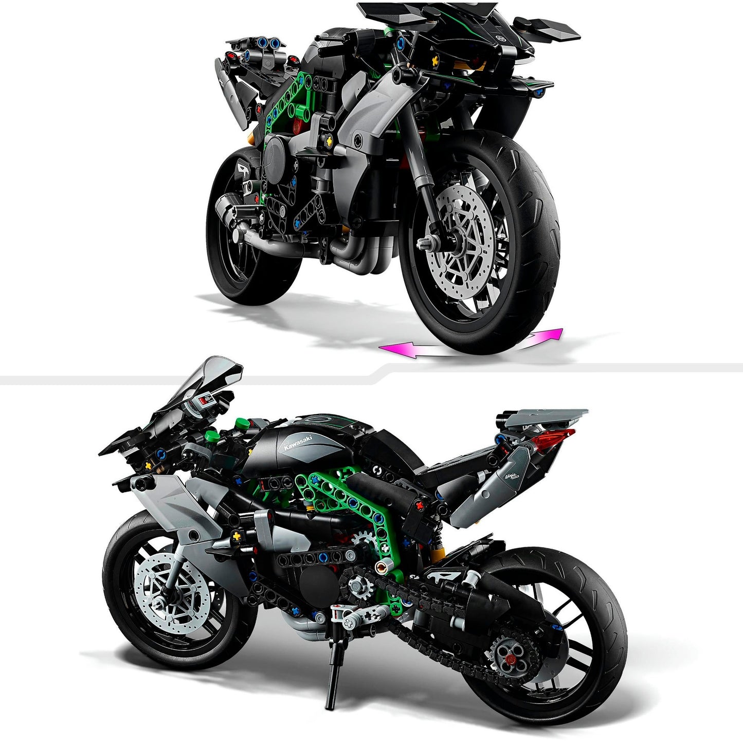 LEGO 42170 Technic Kawasaki Ninja H2R Motorrad, Konstruktionsspielzeug