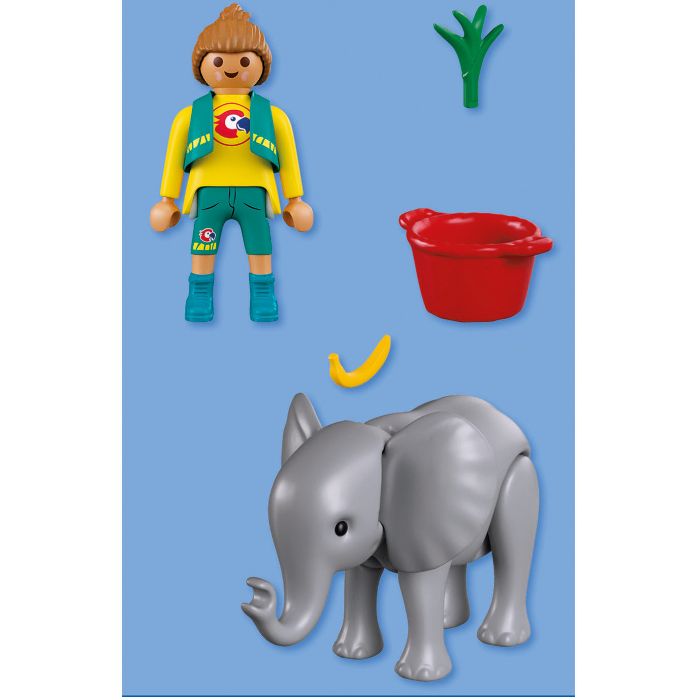 72092 Animals & Friends Zoo: Elefantenbaby und Pflegerin, Konstruktionsspielzeug