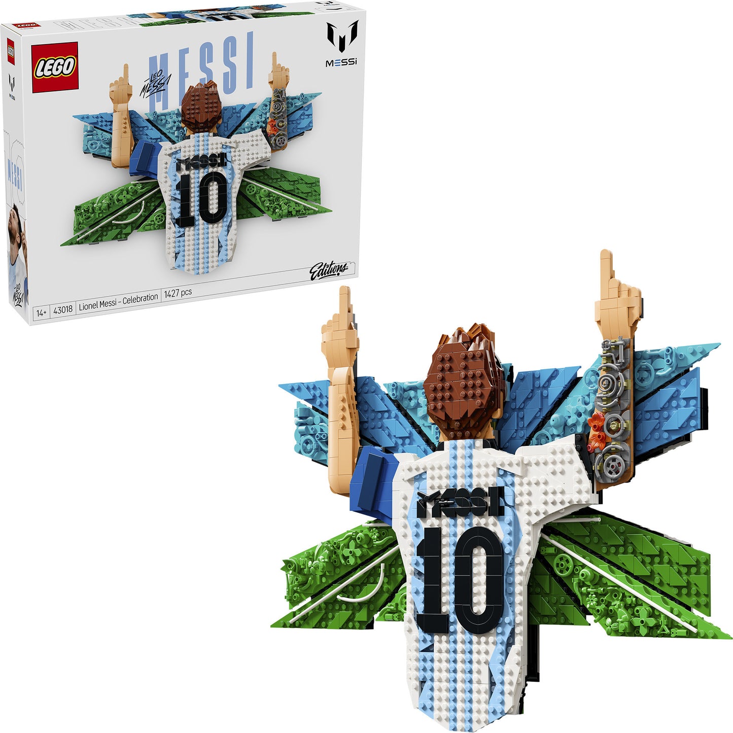 43018 43018 Editions Lionel Messi  Torjubel, Konstruktionsspielzeug