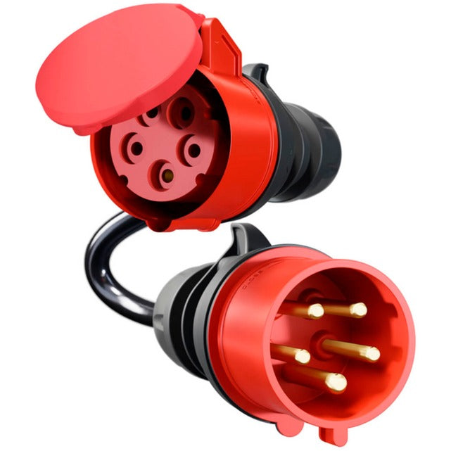 go-e Adapter für Gemini flex 11 kW, CEE rot Drehstrom 16A > CEE rot 32A (schwarz, 30cm)