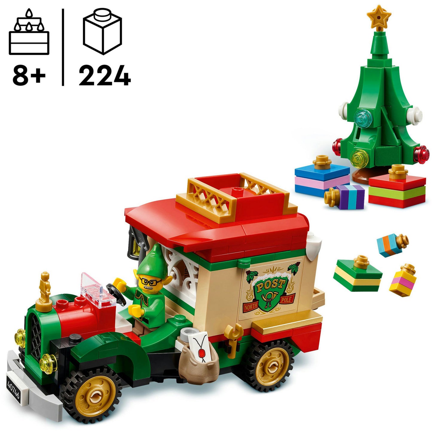 40746 Iconic Lieferwagen des Weihnachtsmann, Konstruktionsspielzeug