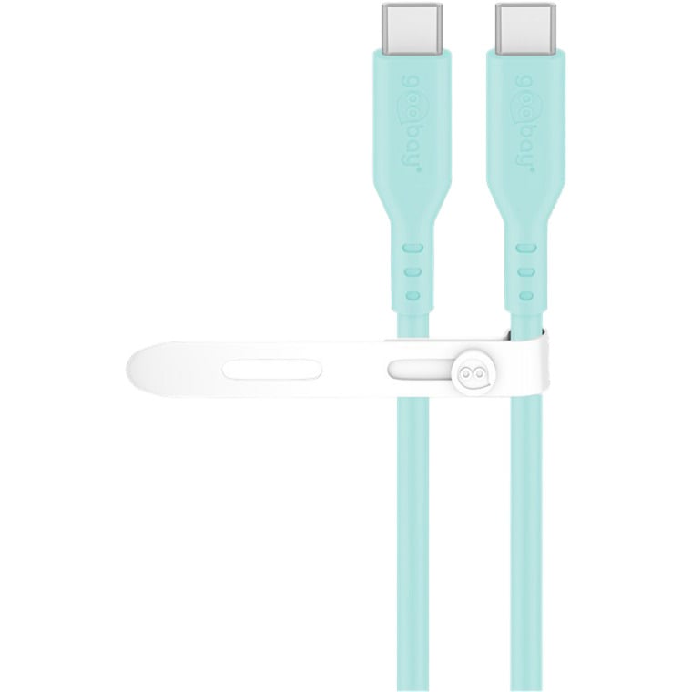 USB 2.0 Silikonkabel türkis, USB-C Stecker > USB-C Stecker