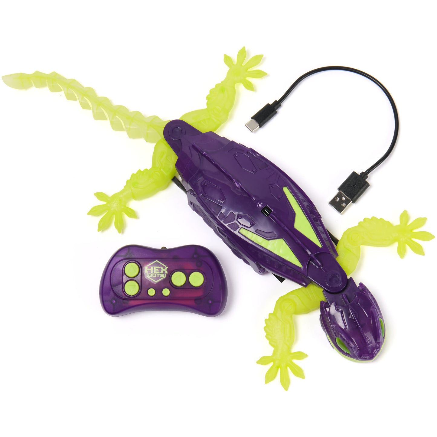 Hex Bots - Wandflitzer-Gecko Glow in the Dark, Spielfigur