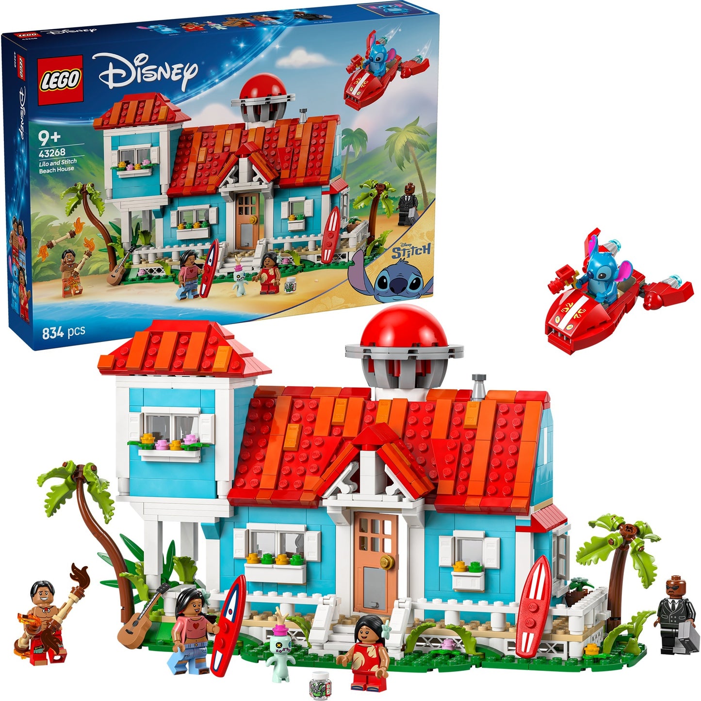 43268 Disney Classic Das Strandhaus aus Lilo und Stitch, Konstruktionsspielzeug