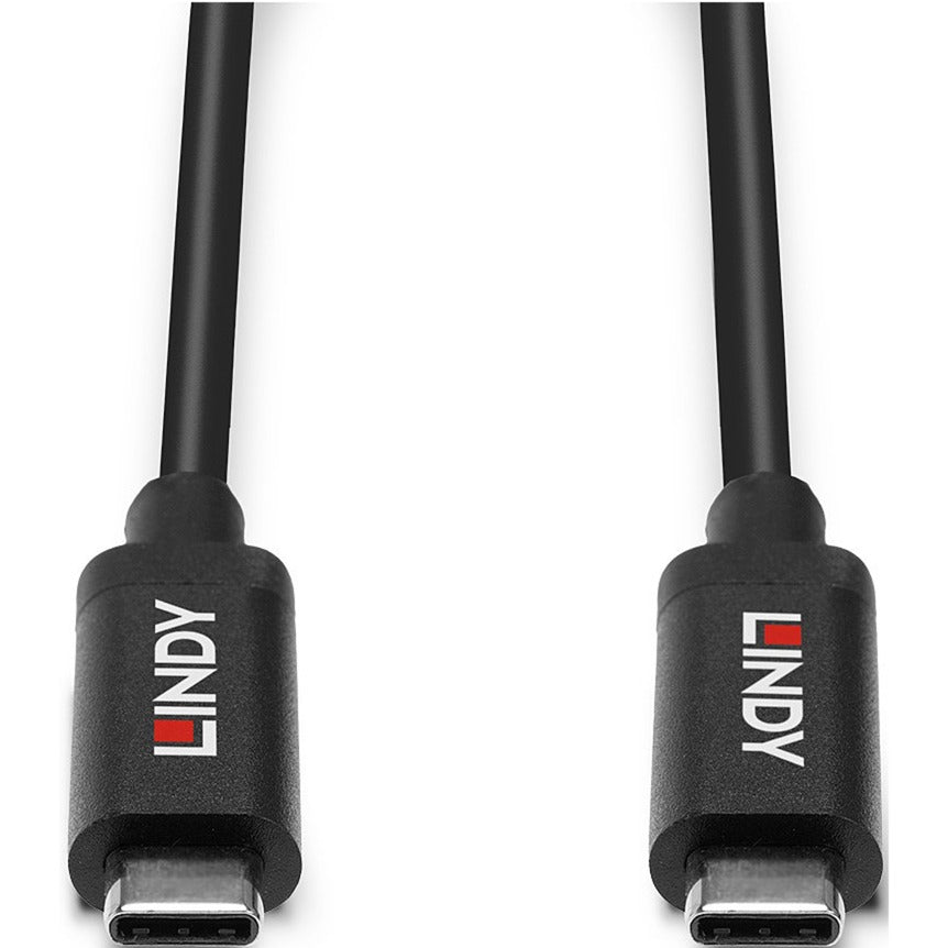 Lindy USB 3.2 Gen 2 Aktivkabel, USB-C Stecker > USB-C Stecker (schwarz, 5 Meter, PD, Laden mit bis zu 60 Watt)