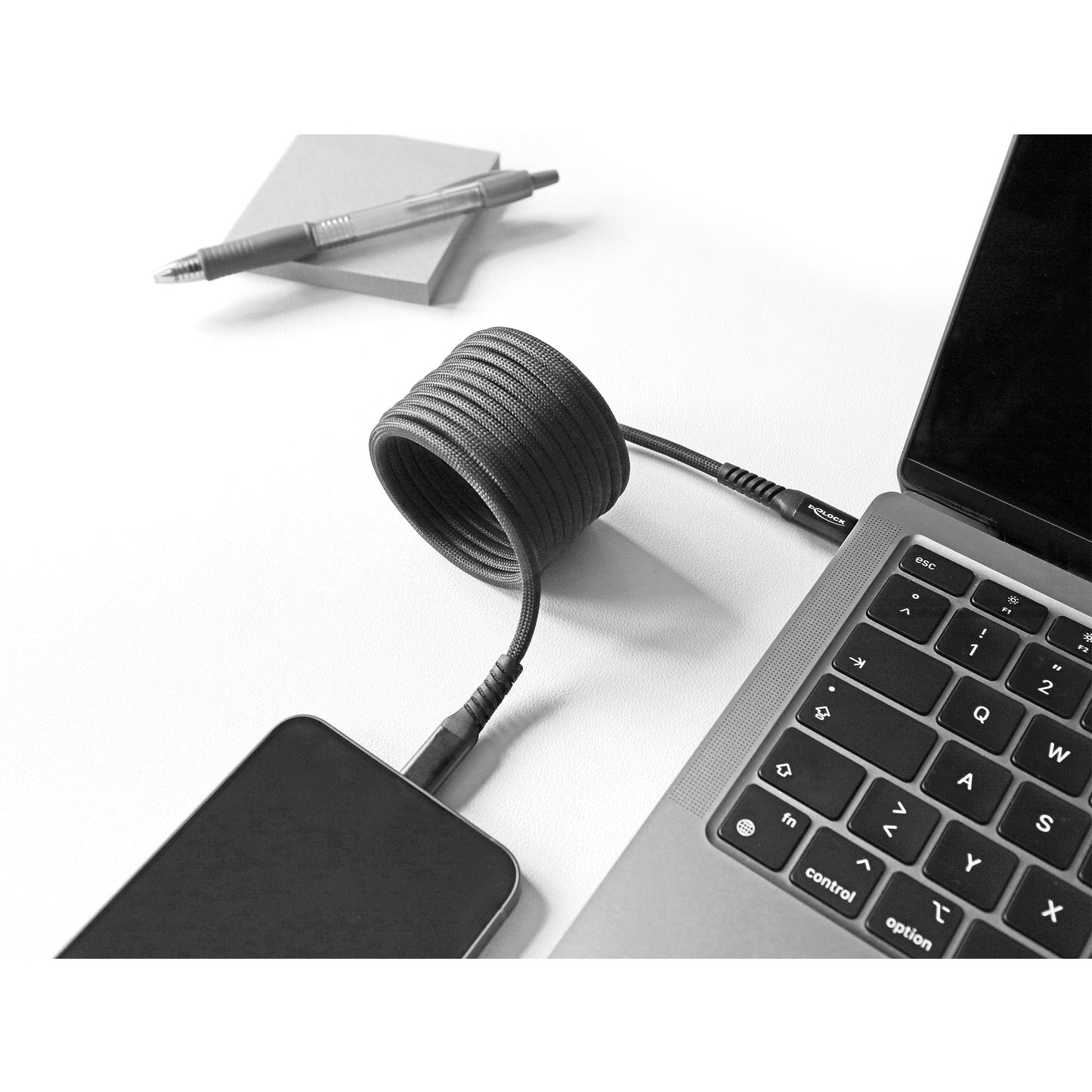 USB-C 2.0 Kabel mit magnetischer Textilummantelung