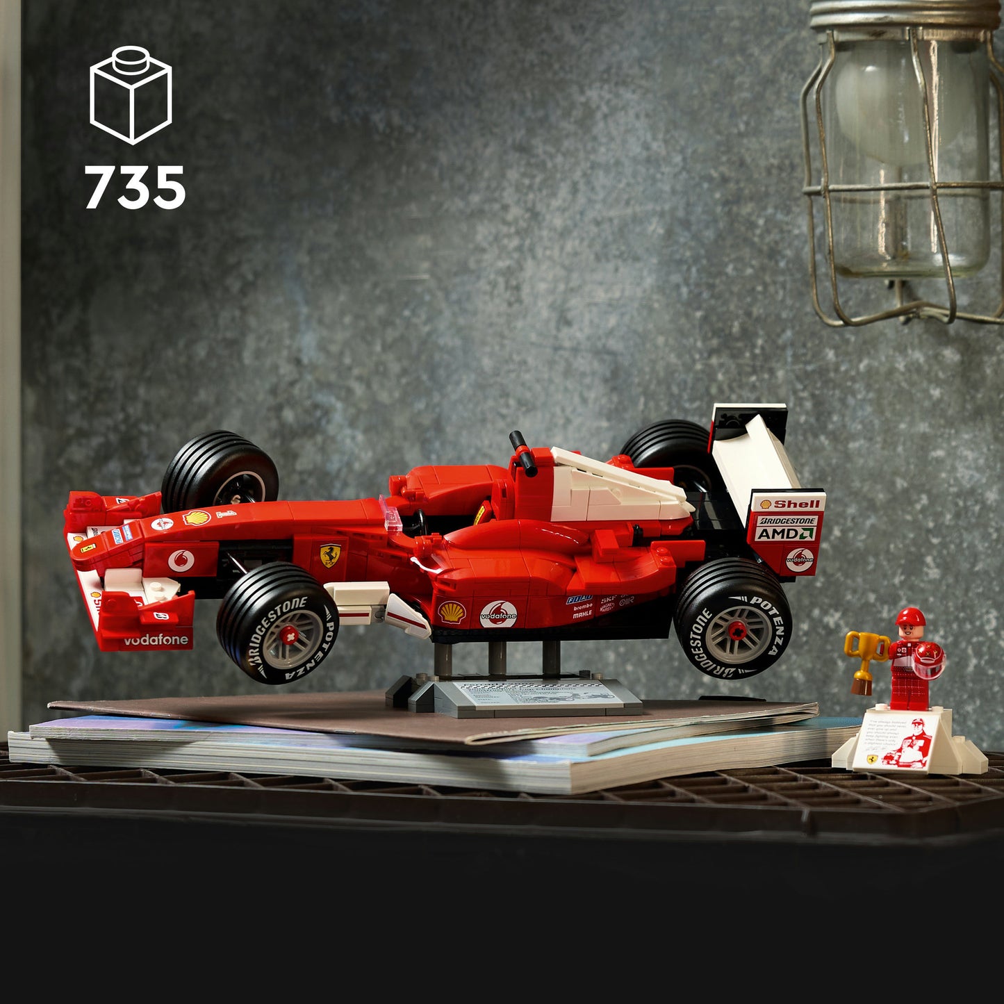 11375 Icons Ferrari F2004 und Michael Schumacher, Konstruktionsspielzeug