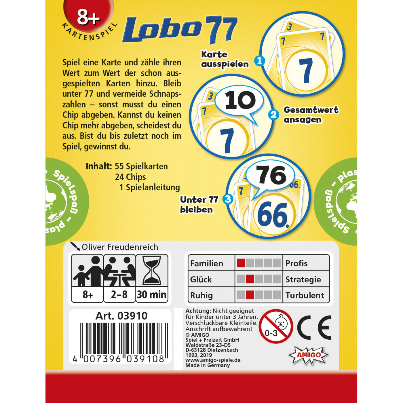 Lobo 77, Kartenspiel