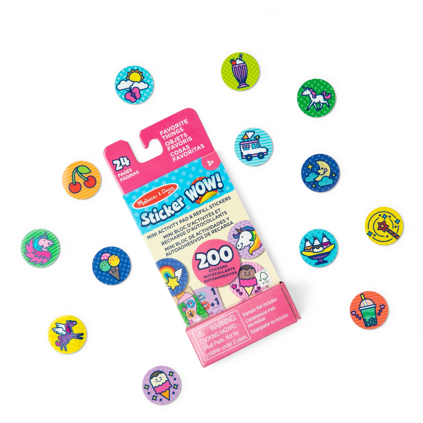 Melissa & Doug - Sticker WOW! Nachfüllset Lieblingssachen, Basteln