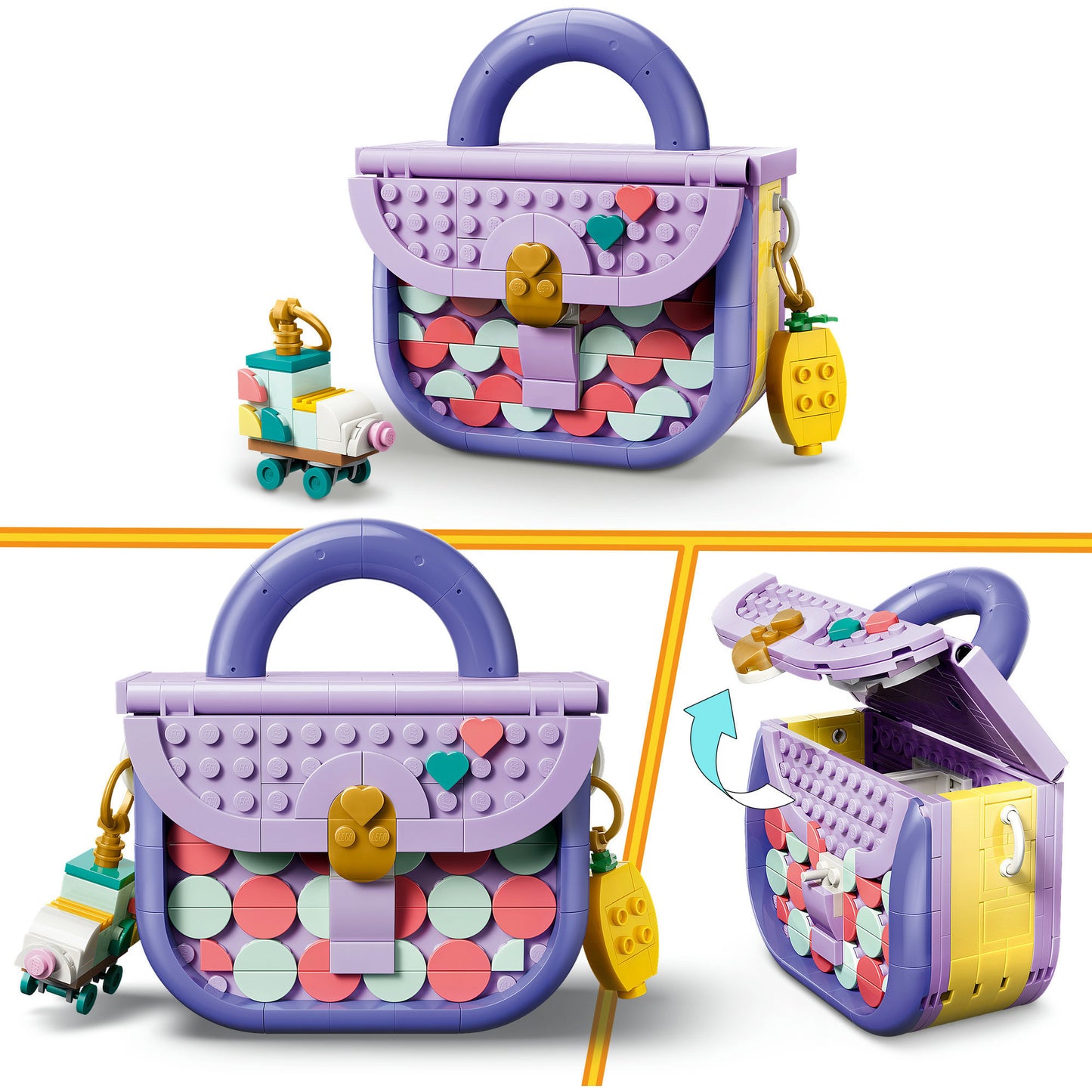 31391 Creator 3-in-1 Modische Tasche mit Staufach, Konstruktionsspielzeug