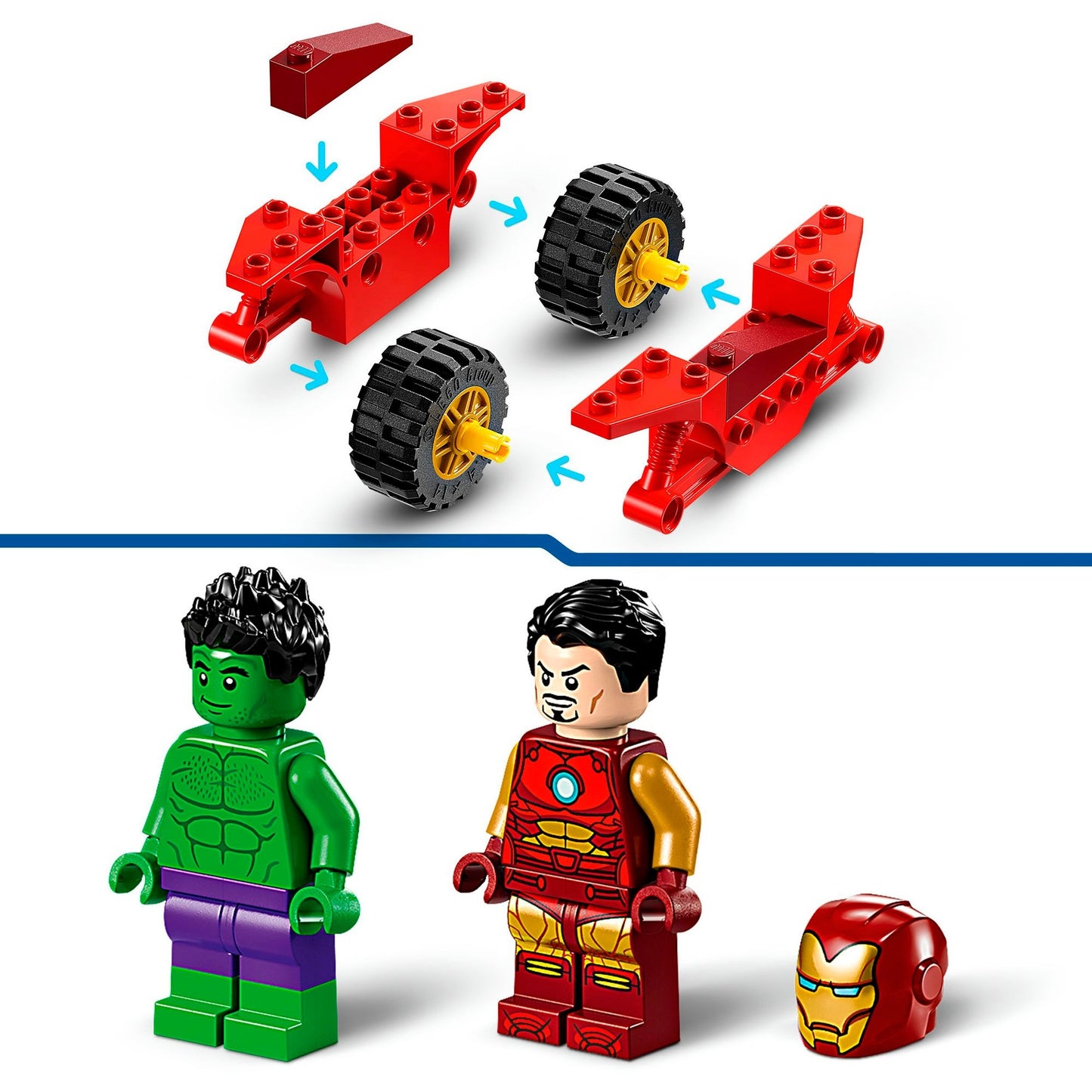 LEGO 76287 Marvel Super Heroes Iron Man mit Bike und der Hulk